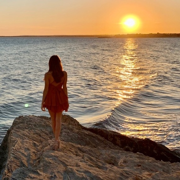 Burnt Orange Romper - Picture 6 of 7